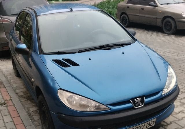 Синий Пежо 206, объемом двигателя 1.36 л и пробегом 317 тыс. км за 4000 $, фото 1 на Automoto.ua