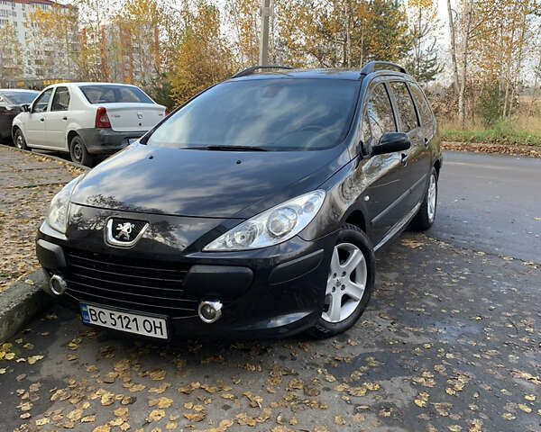 Черный Пежо 307, объемом двигателя 1.56 л и пробегом 236 тыс. км за 4300 $, фото 1 на Automoto.ua