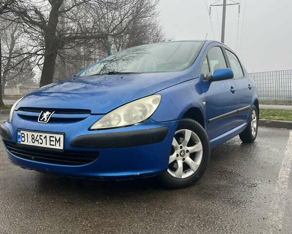 Синий Пежо 307, объемом двигателя 2 л и пробегом 168 тыс. км за 4000 $, фото 1 на Automoto.ua