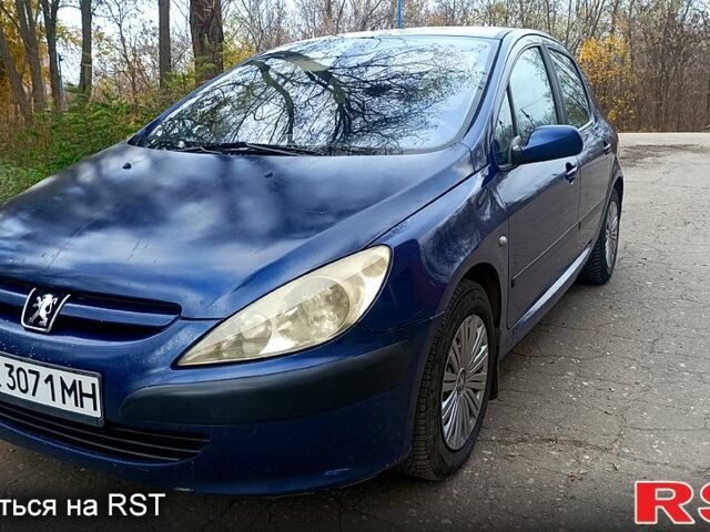 Синий Пежо 307, объемом двигателя 2 л и пробегом 434 тыс. км за 3000 $, фото 1 на Automoto.ua