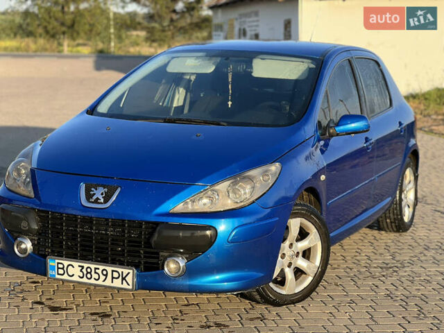 Синий Пежо 307, объемом двигателя 2 л и пробегом 277 тыс. км за 3800 $, фото 1 на Automoto.ua