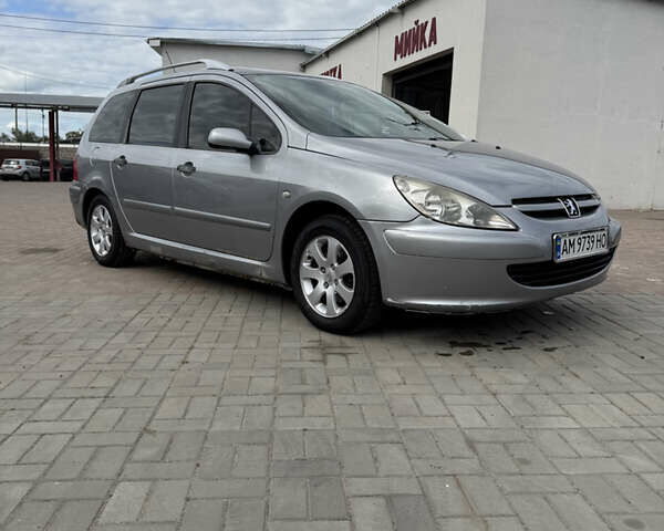 Синий Пежо 307, объемом двигателя 1.6 л и пробегом 345 тыс. км за 2500 $, фото 1 на Automoto.ua