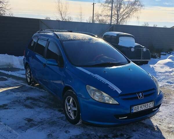 Синий Пежо 307, объемом двигателя 2 л и пробегом 493 тыс. км за 3200 $, фото 1 на Automoto.ua