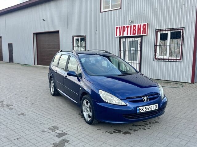 Синий Пежо 307, объемом двигателя 2 л и пробегом 400 тыс. км за 2999 $, фото 1 на Automoto.ua