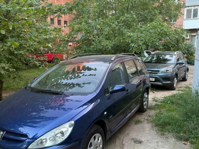 Синий Пежо 307, объемом двигателя 1.6 л и пробегом 270 тыс. км за 2300 $, фото 1 на Automoto.ua