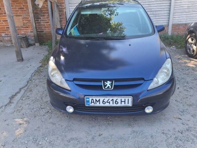 Синий Пежо 307, объемом двигателя 2 л и пробегом 410 тыс. км за 4600 $, фото 1 на Automoto.ua
