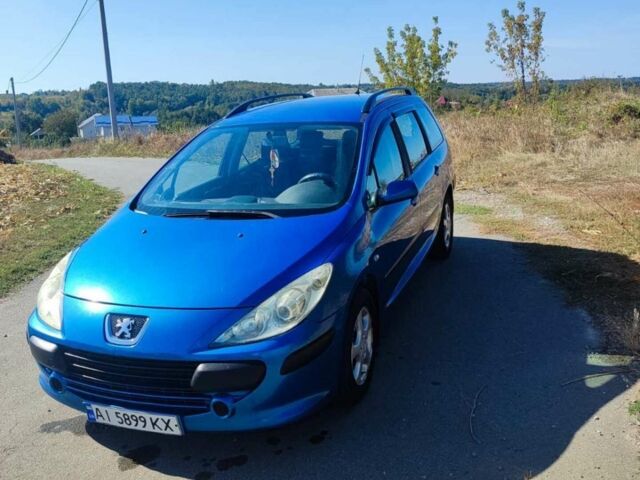 Синий Пежо 307, объемом двигателя 1.59 л и пробегом 319 тыс. км за 4000 $, фото 1 на Automoto.ua
