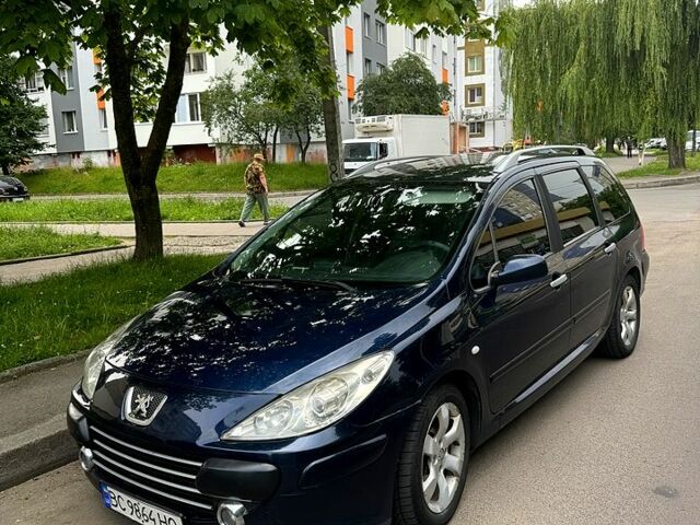 Синий Пежо 307, объемом двигателя 1.6 л и пробегом 290 тыс. км за 4600 $, фото 1 на Automoto.ua