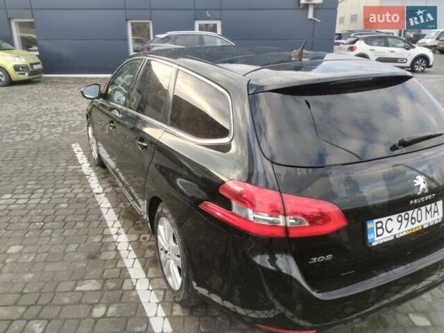 Черный Пежо 308, объемом двигателя 1.56 л и пробегом 320 тыс. км за 9001 $, фото 1 на Automoto.ua