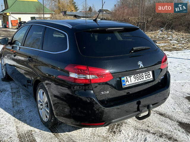 Чорний Пежо 308, об'ємом двигуна 1.56 л та пробігом 232 тис. км за 10200 $, фото 1 на Automoto.ua