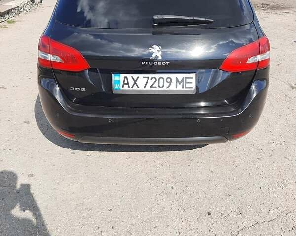 Черный Пежо 308, объемом двигателя 1.56 л и пробегом 163 тыс. км за 9500 $, фото 1 на Automoto.ua