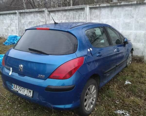 Синий Пежо 308, объемом двигателя 1.6 л и пробегом 170 тыс. км за 1800 $, фото 1 на Automoto.ua