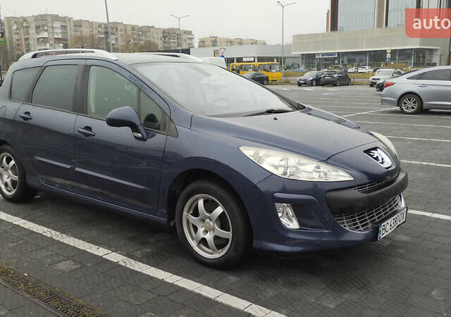 Синий Пежо 308, объемом двигателя 1.6 л и пробегом 229 тыс. км за 5400 $, фото 1 на Automoto.ua