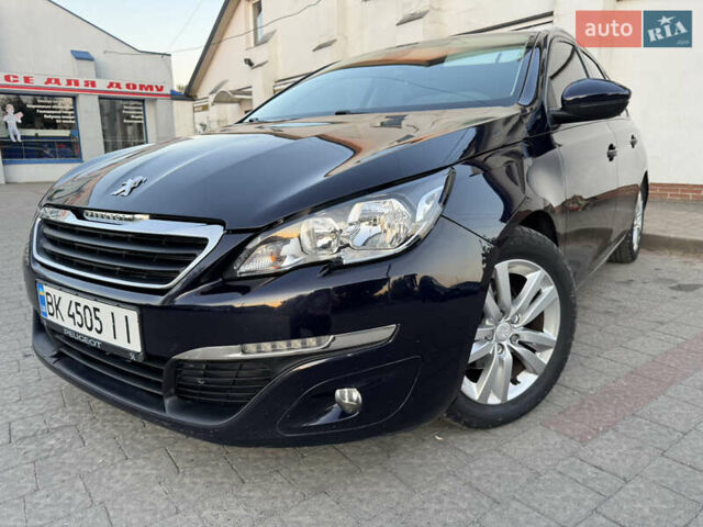 Синий Пежо 308, объемом двигателя 1.56 л и пробегом 193 тыс. км за 11500 $, фото 1 на Automoto.ua