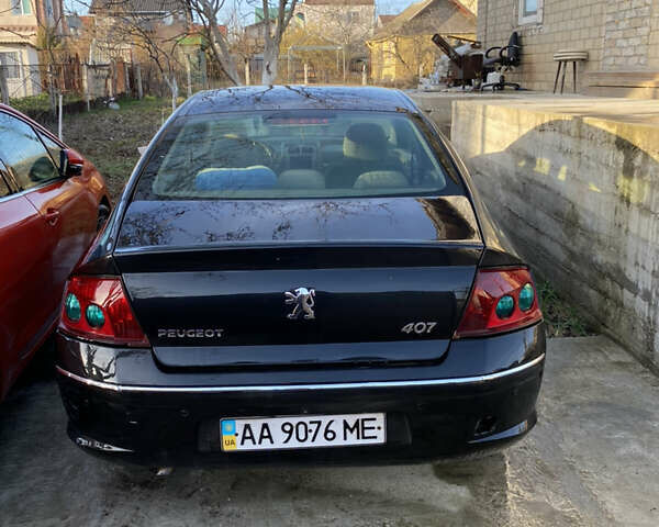 Чорний Пежо 407, об'ємом двигуна 2 л та пробігом 279 тис. км за 3700 $, фото 1 на Automoto.ua