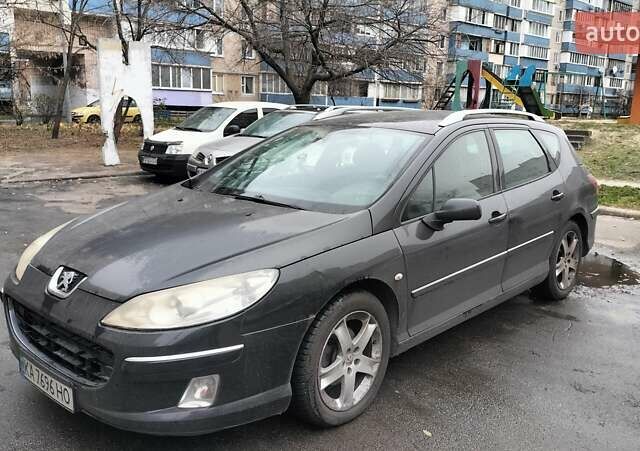 Черный Пежо 407, объемом двигателя 2 л и пробегом 352 тыс. км за 4700 $, фото 1 на Automoto.ua