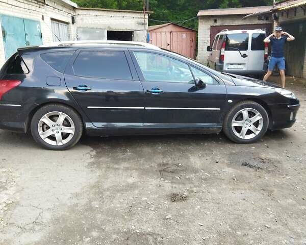 Черный Пежо 407, объемом двигателя 2 л и пробегом 240 тыс. км за 5400 $, фото 1 на Automoto.ua