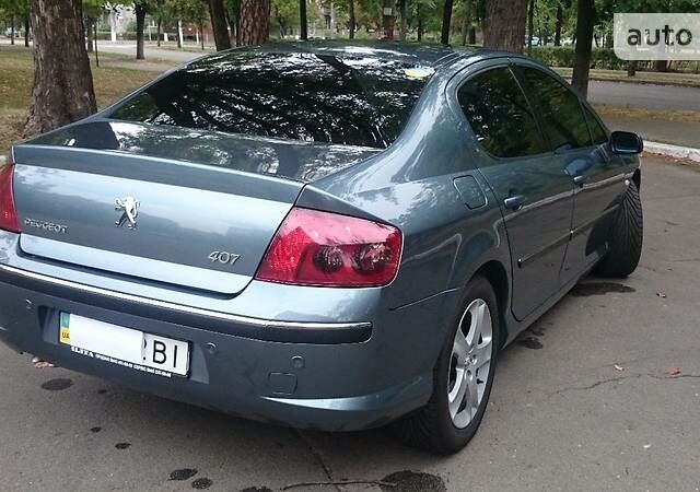 Серый Пежо 407, объемом двигателя 3 л и пробегом 195 тыс. км за 7500 $, фото 1 на Automoto.ua