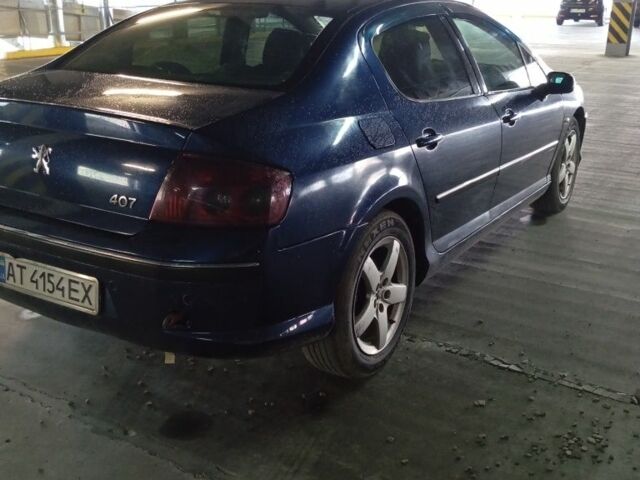 Синий Пежо 407, объемом двигателя 2 л и пробегом 375 тыс. км за 3600 $, фото 1 на Automoto.ua