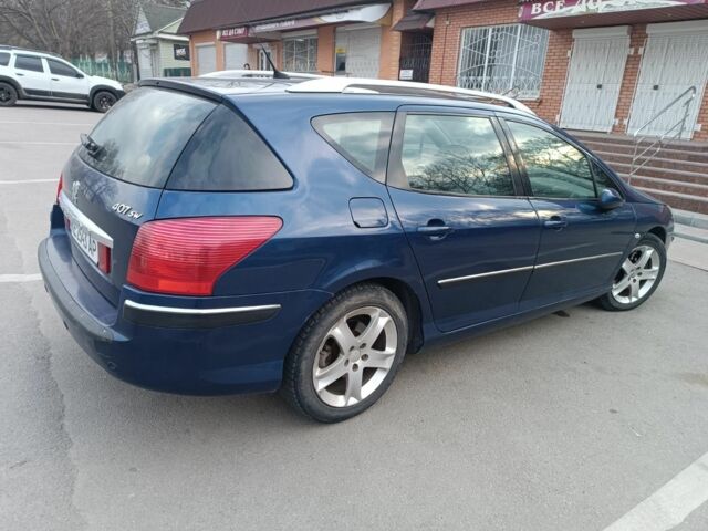 Синий Пежо 407, объемом двигателя 2.2 л и пробегом 250 тыс. км за 4300 $, фото 1 на Automoto.ua
