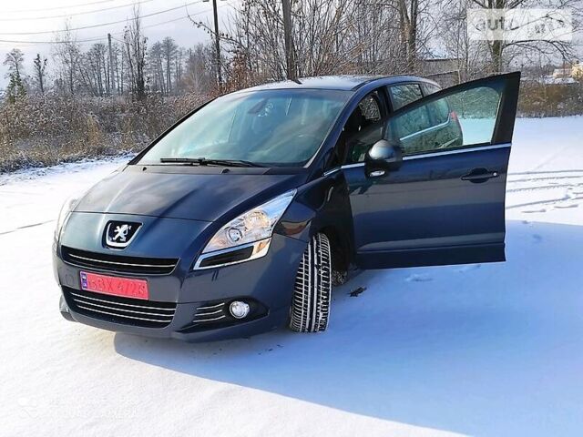 Синий Пежо 5008, объемом двигателя 1.6 л и пробегом 202 тыс. км за 8999 $, фото 1 на Automoto.ua