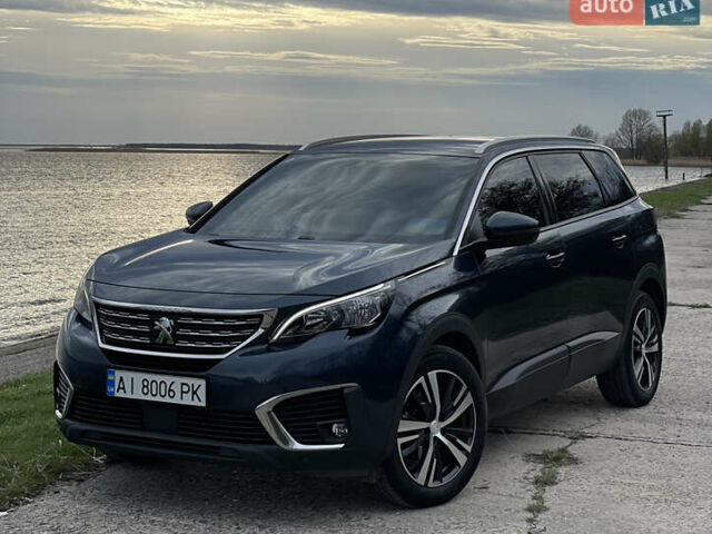 Синий Пежо 5008, объемом двигателя 1.5 л и пробегом 205 тыс. км за 21900 $, фото 1 на Automoto.ua