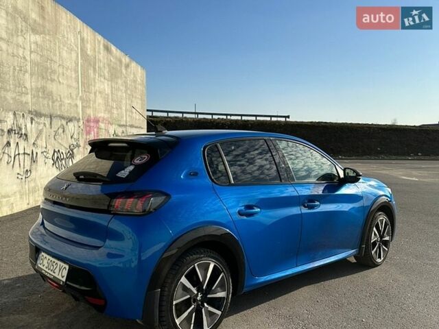 Синий Пежо e-208, объемом двигателя 0 л и пробегом 75 тыс. км за 14000 $, фото 1 на Automoto.ua