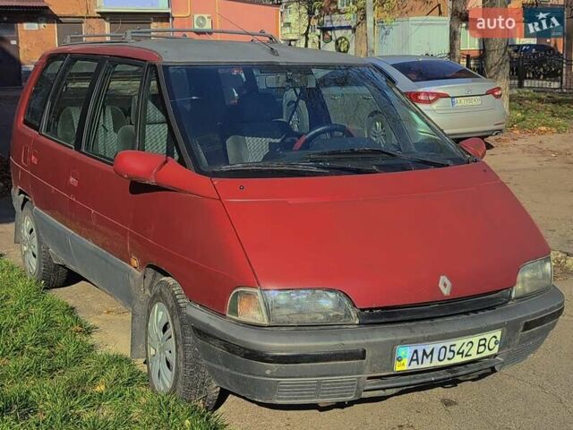 Красный Рено Эспейс, объемом двигателя 2.1 л и пробегом 382 тыс. км за 2500 $, фото 1 на Automoto.ua