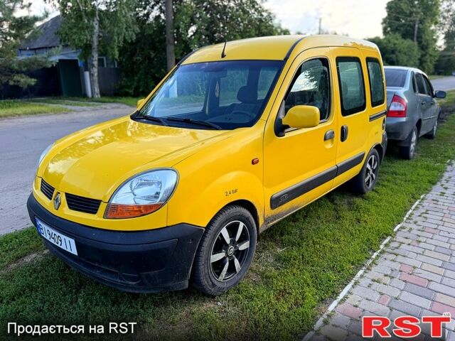 Желтый Рено Кенгу, объемом двигателя 1.5 л и пробегом 150 тыс. км за 3450 $, фото 1 на Automoto.ua