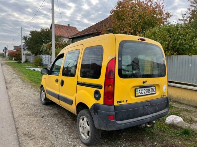 Желтый Рено Кенгу, объемом двигателя 1.5 л и пробегом 300 тыс. км за 1350 $, фото 1 на Automoto.ua