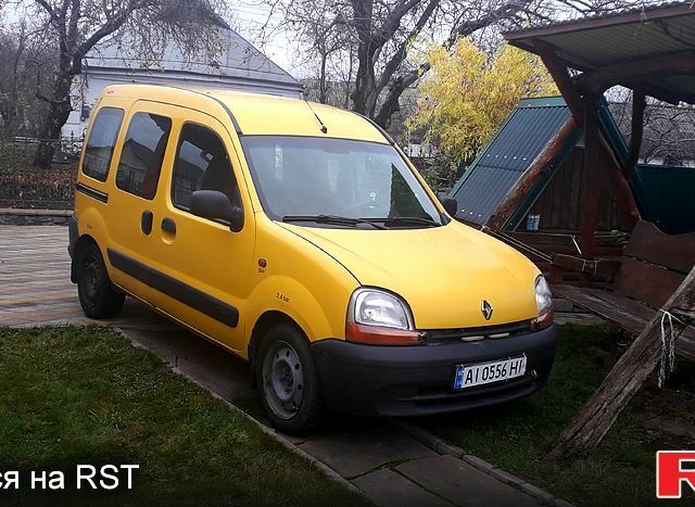 Желтый Рено Кенгу, объемом двигателя 1.9 л и пробегом 258 тыс. км за 3300 $, фото 1 на Automoto.ua