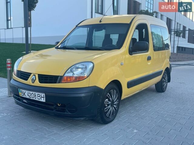 Желтый Рено Кенгу, объемом двигателя 1.46 л и пробегом 220 тыс. км за 3300 $, фото 1 на Automoto.ua