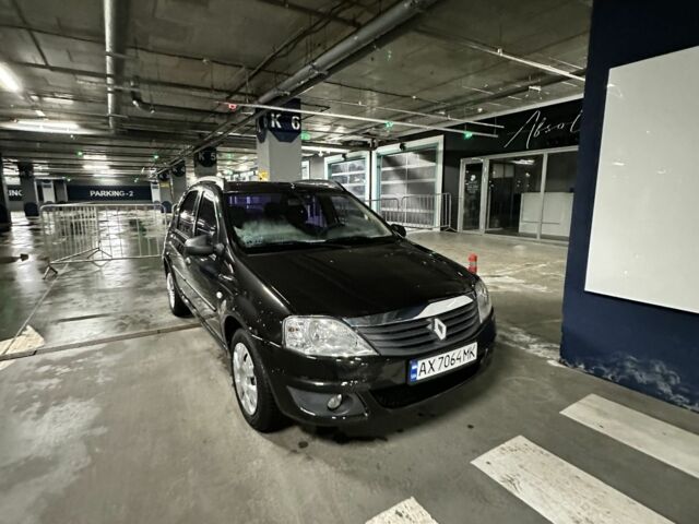 Черный Рено Логан, объемом двигателя 1.4 л и пробегом 149 тыс. км за 5200 $, фото 1 на Automoto.ua