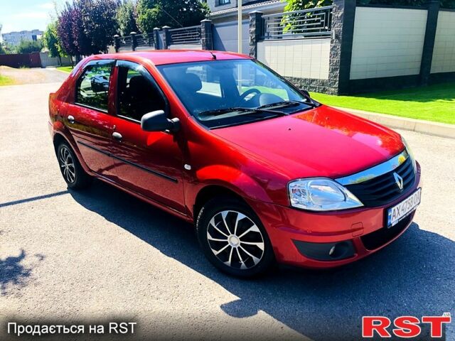 Красный Рено Логан, объемом двигателя 1.4 л и пробегом 189 тыс. км за 3850 $, фото 1 на Automoto.ua
