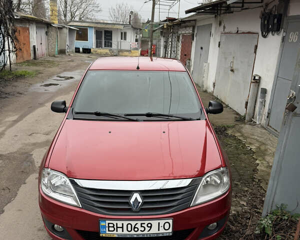Красный Рено Логан, объемом двигателя 1.39 л и пробегом 73 тыс. км за 5300 $, фото 1 на Automoto.ua