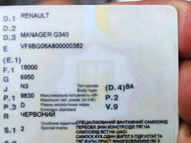 Рено Менеджер, об'ємом двигуна 0 л та пробігом 1 тис. км за 15000 $, фото 1 на Automoto.ua