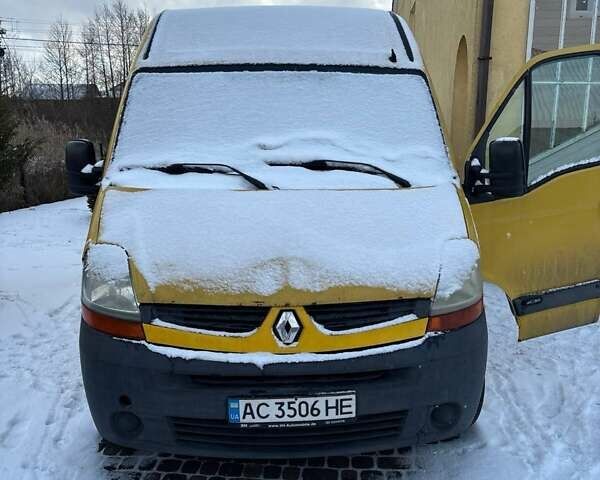 Желтый Рено Мастер, объемом двигателя 2.5 л и пробегом 580 тыс. км за 4400 $, фото 1 на Automoto.ua