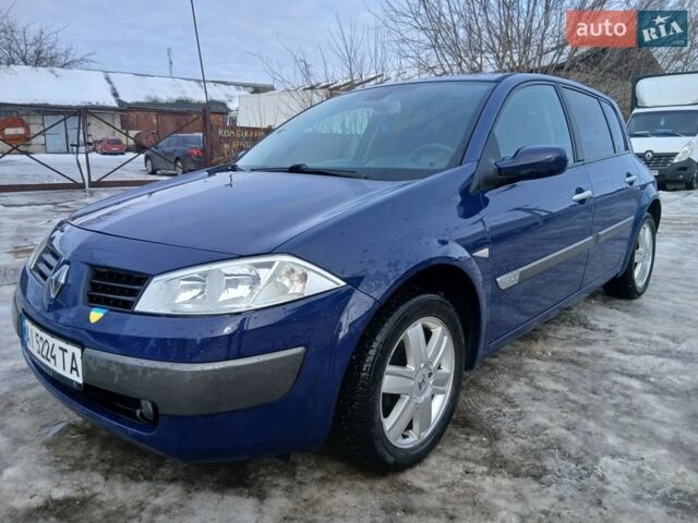 Синий Рено Меган, объемом двигателя 1.6 л и пробегом 235 тыс. км за 5778 $, фото 1 на Automoto.ua