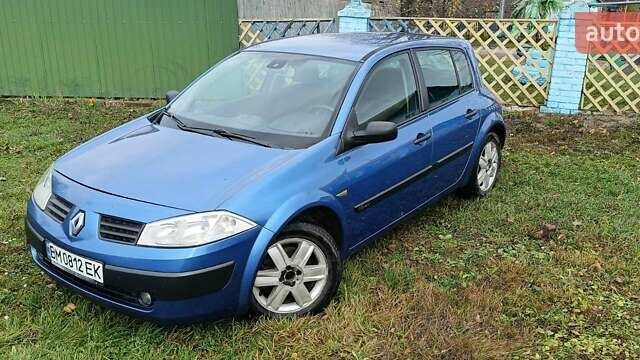 Синий Рено Меган, объемом двигателя 1.6 л и пробегом 186 тыс. км за 4600 $, фото 1 на Automoto.ua