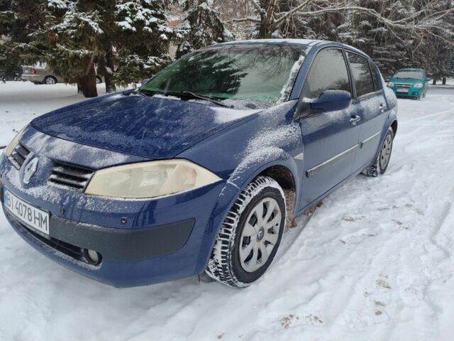 Синий Рено Меган, объемом двигателя 1.6 л и пробегом 280 тыс. км за 5000 $, фото 1 на Automoto.ua