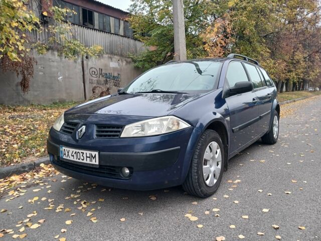 Рено Меган 2004 у Харкові на Automoto.ua Синій Рено Меган, об'ємом двигуна 1.6 л та пробігом 377 тис. км за 4300 $, фото 1 на Automoto.ua
