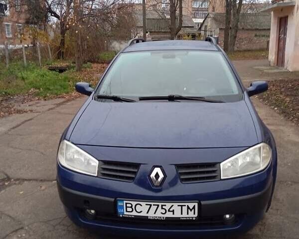 Синий Рено Меган, объемом двигателя 1.6 л и пробегом 216 тыс. км за 4550 $, фото 1 на Automoto.ua