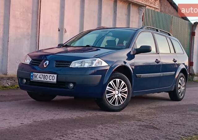 Синий Рено Меган, объемом двигателя 1.6 л и пробегом 205 тыс. км за 3650 $, фото 1 на Automoto.ua
