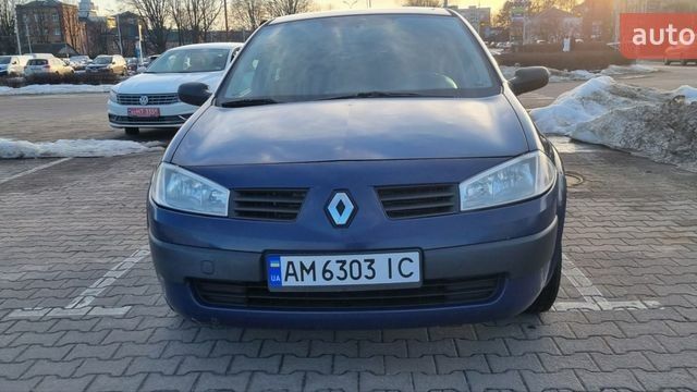 Синий Рено Меган, объемом двигателя 1.6 л и пробегом 195 тыс. км за 3999 $, фото 1 на Automoto.ua