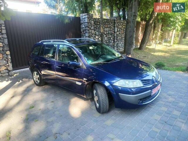 Синий Рено Меган, объемом двигателя 1.6 л и пробегом 212 тыс. км за 5550 $, фото 1 на Automoto.ua