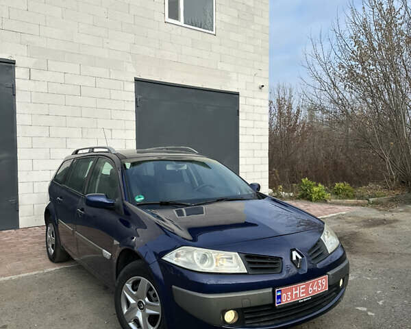 Синий Рено Меган, объемом двигателя 1.6 л и пробегом 213 тыс. км за 5350 $, фото 1 на Automoto.ua