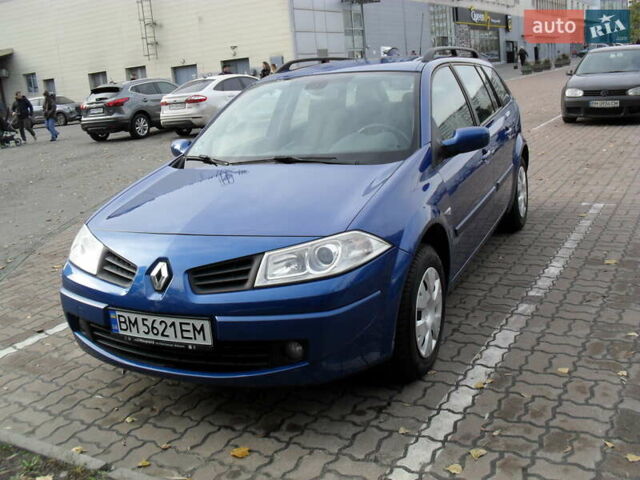 Рено Меган 2007 в Сумах на Automoto.ua Синий Рено Меган, объемом двигателя 1.6 л и пробегом 194 тыс. км за 5700 $, фото 1 на Automoto.ua