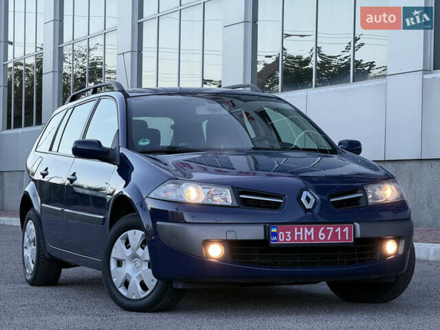 Рено Меган 2009 у Белой Церкве на Automoto.ua Синій Рено Меган, об'ємом двигуна 1.6 л та пробігом 202 тис. км за 5500 $, фото 1 на Automoto.ua