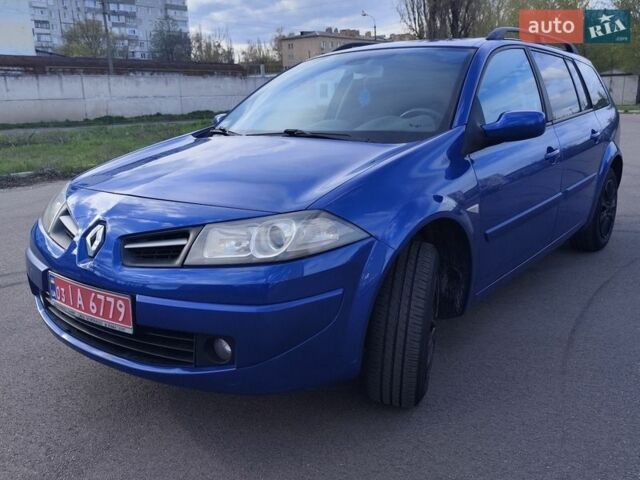 Синий Рено Меган, объемом двигателя 1.6 л и пробегом 212 тыс. км за 5800 $, фото 1 на Automoto.ua