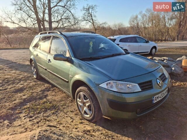 Зеленый Рено Меган, объемом двигателя 1.6 л и пробегом 265 тыс. км за 4300 $, фото 1 на Automoto.ua